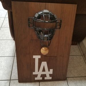 Dodgers wooden decor.